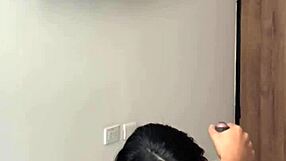 Cute brunette sneaks into stepbrother's room for sloppy blowjob amateur couple nysdel