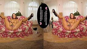 wanna see jenifer jane's shaved milf pussy stretch on huge dildo vr fingering??