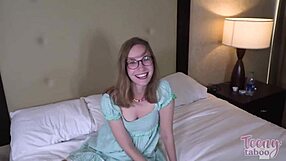 Claire Roos in glasses feels intense connection fucking boss Seth Brogan with creampie finish