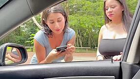 i agreed to ride with a stranger paying with hot pregnant friend's teasing intimate moments