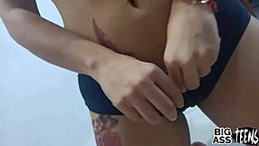 Stepsister Turns 18 And Craves Her First Big Cock Anal Creampie Video