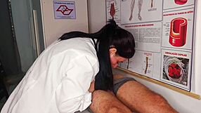 nurse catches patient's throbbing erection up close