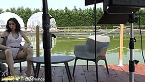 BTS Wet Welcome: Melysia gapes from first BBC double penetration pee drink swallow