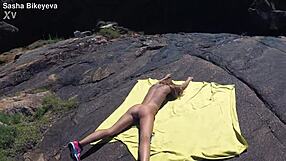 wanna see sasha bikeyeva's perfect nude body and hot ass on atlantic beach?