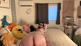 Chubby Latina Wife Sucks Hubby Cock and Rides to Orgasm!