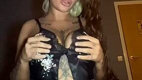 that teen goth slut rides her tight pussy hard