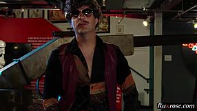 zoe wood blows in erotic museum vintage group scene