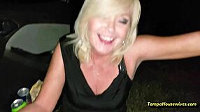 Pee Queen Milf Sprays Golden Shower in Heels Outdoor Closeup