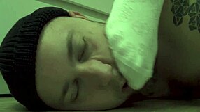 mistress in double pigtails pegs guy hard to explosive strapon orgasm!