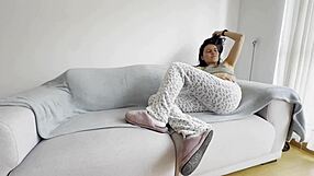 damn my hubby hired this colombian trainer who makes me sweat n cum hard