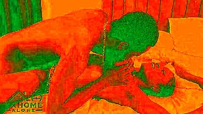 i crave that intimate ebony slut pounding in red-lit cozy room