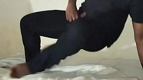 18 year old teen orgasms fast in jeans solo masturbation with slow cum buildup