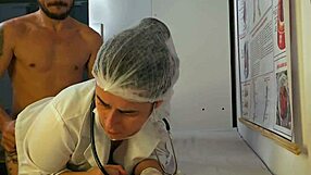 Erection During Consultation with Sexy Nurse Leads to Wild Action