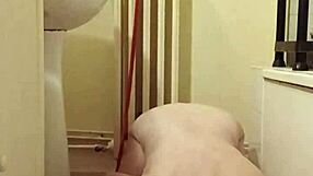 Humiliated Milf Slave Eats from Bowl with Buttplug in BDSM Play