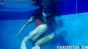 helen star sexy apnea pool tits tease