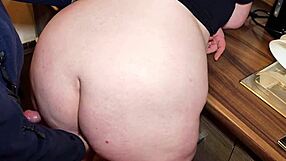 fat secretary's huge ass takes tiny teen cock anal creampie closeup or what about that dripping cum swap