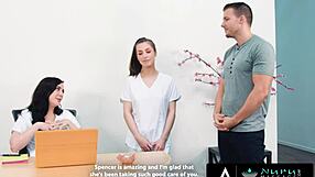 check whitney wright and spencer bradley turning nuru massage into oiled threesome licks and rides
