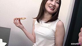 skinny japanese nympho tempts pizza boy into rough uncensored creampie in every position