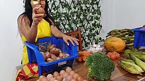 Latina Milf Bargains into Standing Vendor Fuck