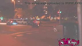 harley quinn cosplay babe drops to knees sucking stranger cocks doggy style