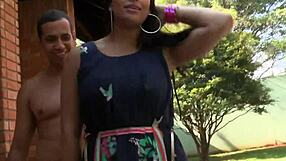 ass fucked shemale tranny takes facial from crossdressing fan