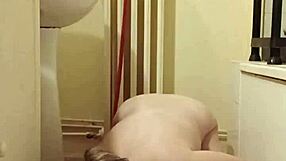 Humiliated Milf Slave Eats from Bowl with Buttplug in BDSM Play