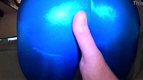 Shiny Cameltoe Teased Before Hard Spanks Deep Blowjobs and Rough Doggy Double Cumshots