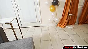 stepson pleasures busty stepmom at new year's party