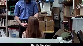 caught this cute small tits teen stealing so i punish her with my monster cock in garage 🚔😈