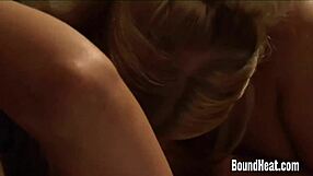 bound lesbian slave dominated and penetrated deep by mistress's huge strapon