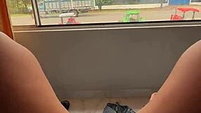 Wow Juicy Latina Fingers Swollen Pussy as Crowds Pass!