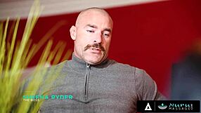 Steamy nuru threesome milf boss facesits sexy intern with french subs