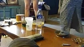 Cute blonde teen lotions body spied as whore