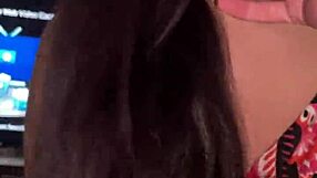 Novinha's pink outfit matches wellington prado's huge cock for her tasty handjob blowjob!