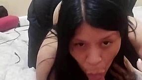 my big asian ass bounces wildly on neighbor's penis filling my wet vagina with hot milk as i cum