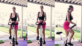 Glasses Blonde Milf Works Out Her Curvy Ass And Tits Sensually