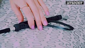 kinky lesbian roommates share light bondage pussy licking orgasms