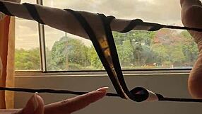 Wow Juicy Latina Fingers Swollen Pussy as Crowds Pass!