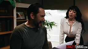 little puck pounds principal as huge tits milf takes rough pounding