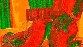 i crave that intimate ebony slut pounding in red-lit cozy room