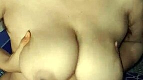 Chubby Indian Bhabhi's Huge Saggy Tits and Juicy Pussy Drip with Moans