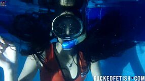 helen star sexy apnea pool tits tease