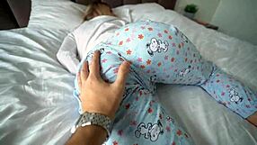 Step sister fantasizes about brothers cock and orgasms from creampie in tight pussy