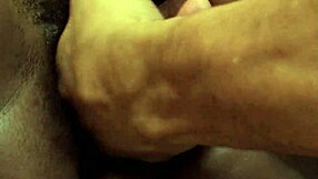 damn check out this big bush ebony with saggy tits taking huge white cock creampie interracial rough