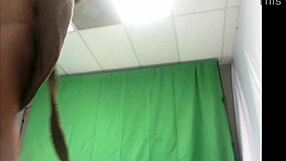 horny mature savanna brown spreads shaved pussy wide posing nude for the photographer