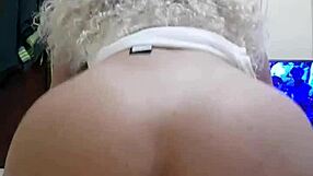 Sexy Crossdresser Gostosa Dances in Transparent Skirt Then Anal Rides Young Cock