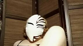 Petite girl teases in pantyhose and lingerie solo