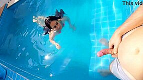 i was with my half-sister at the pool she gasped at my huge erect cock