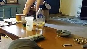 Cute blonde teen lotions body spied as whore