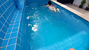 i was with my half-sister at the pool she gasped at my huge erect cock